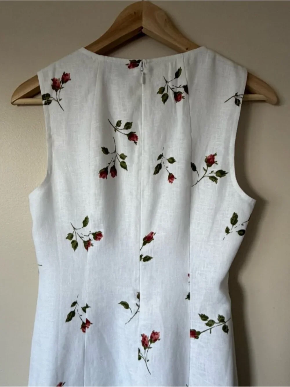 NEW Reformation Cecilia Linen Maxi Dress Floating Rose White Floral | US 2 UK 6 - Picture 10 of 15